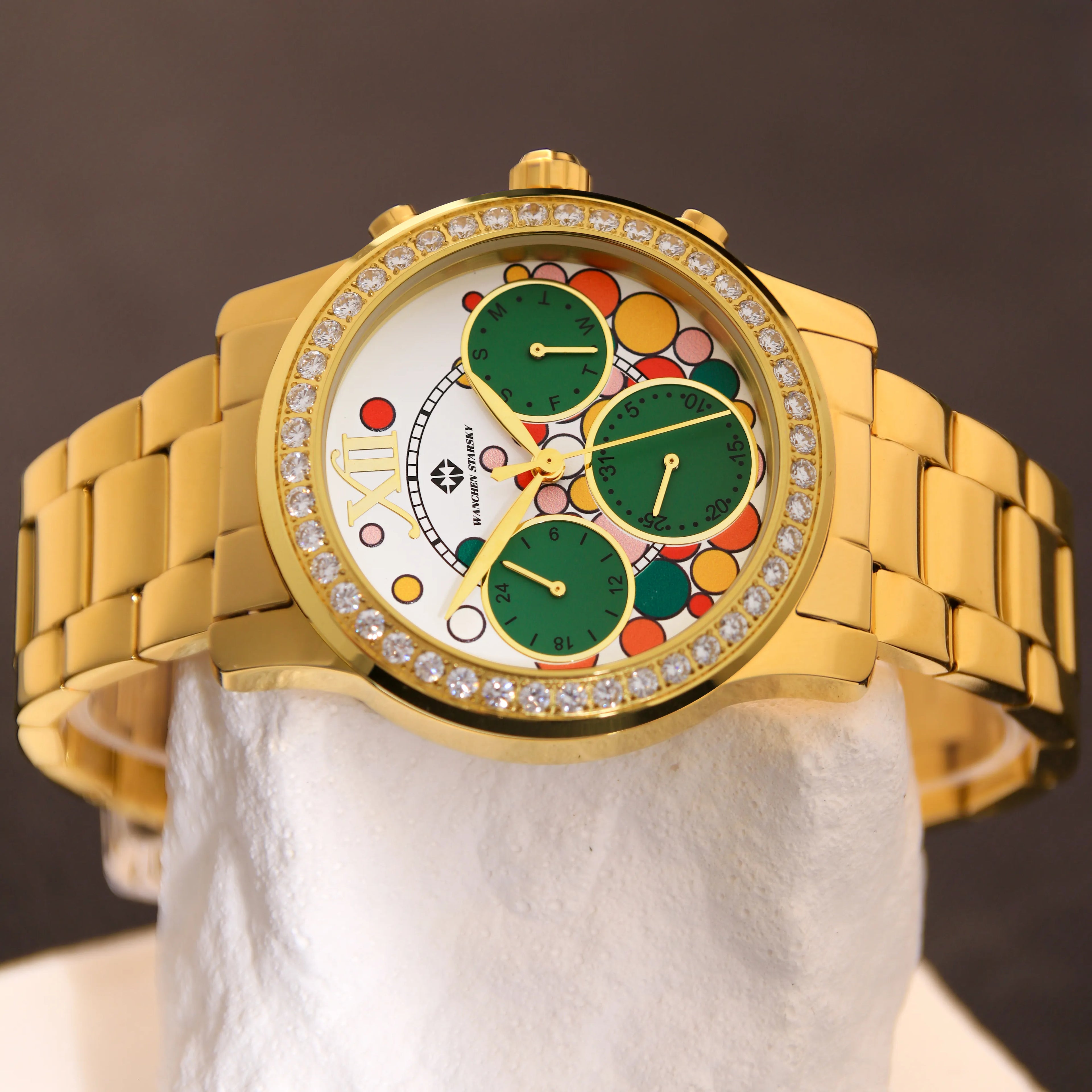 Montre-bracelet étanche unisexe WANCHEN STARSKY pour couple étudiant