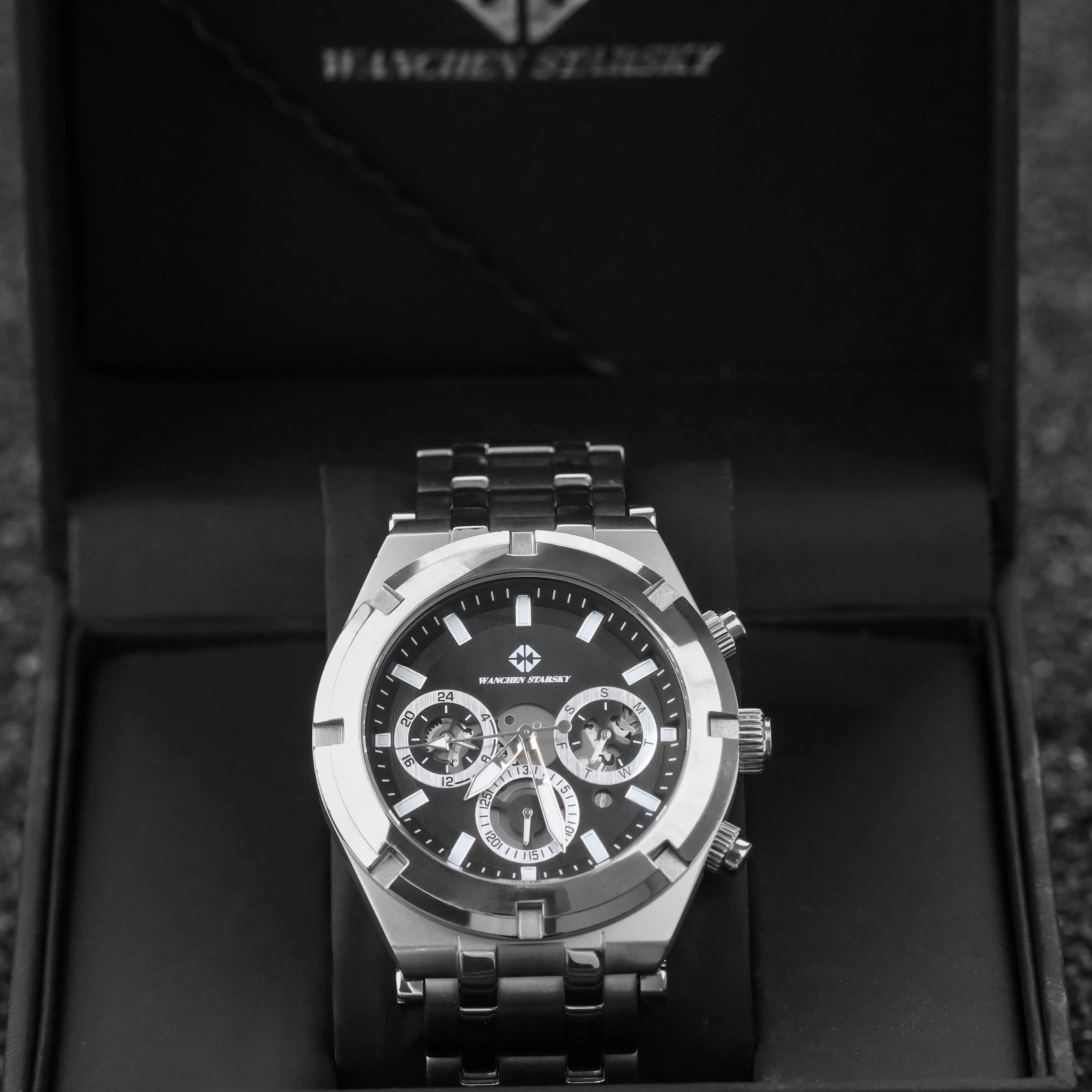 WANCHEN STARSKY Herrenmode Temperament Vielseitiges wasserdichtes modisches Armband 