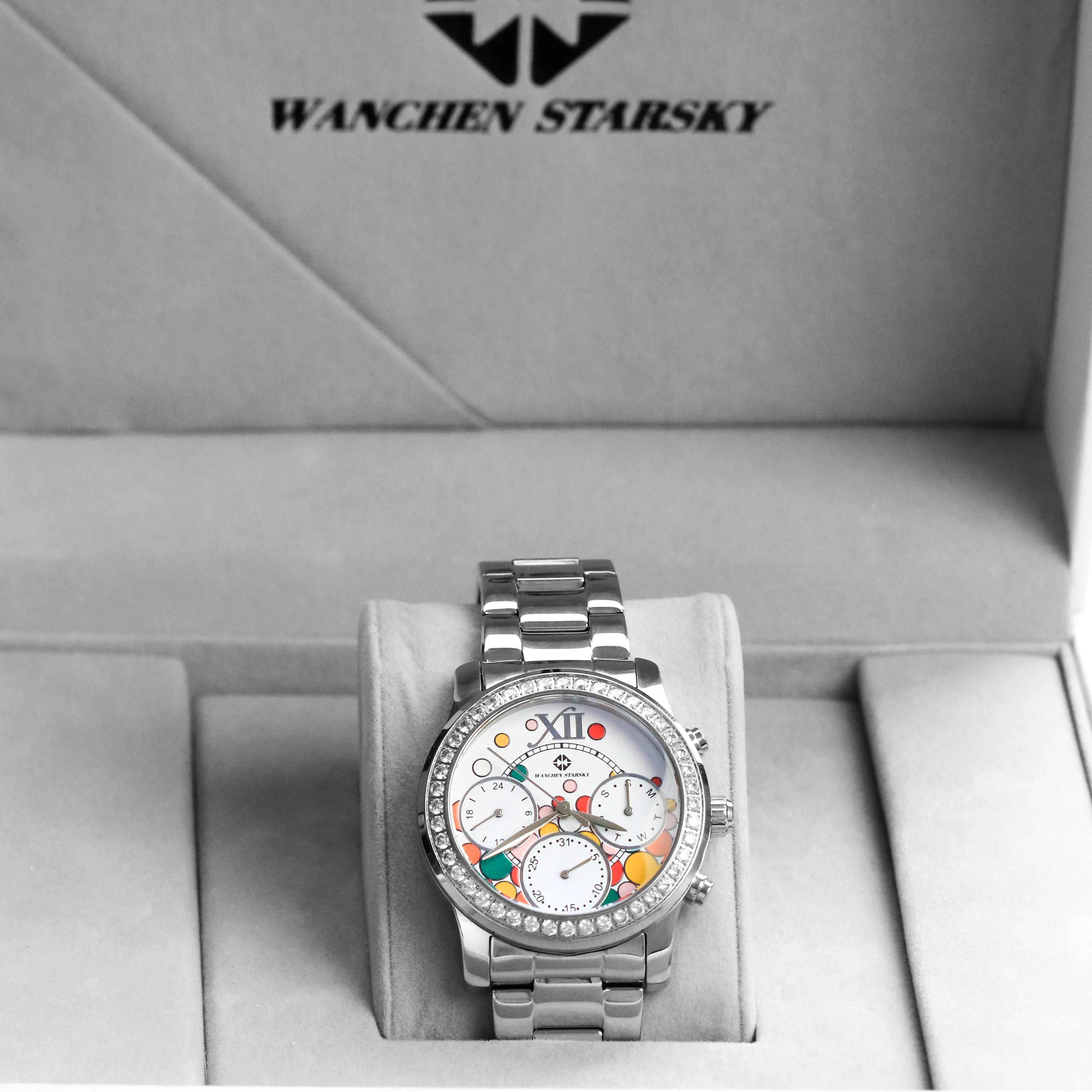 WANCHEN STARSKY Unisex Fashion wasserdichte Armbanduhr für Studentenpaare