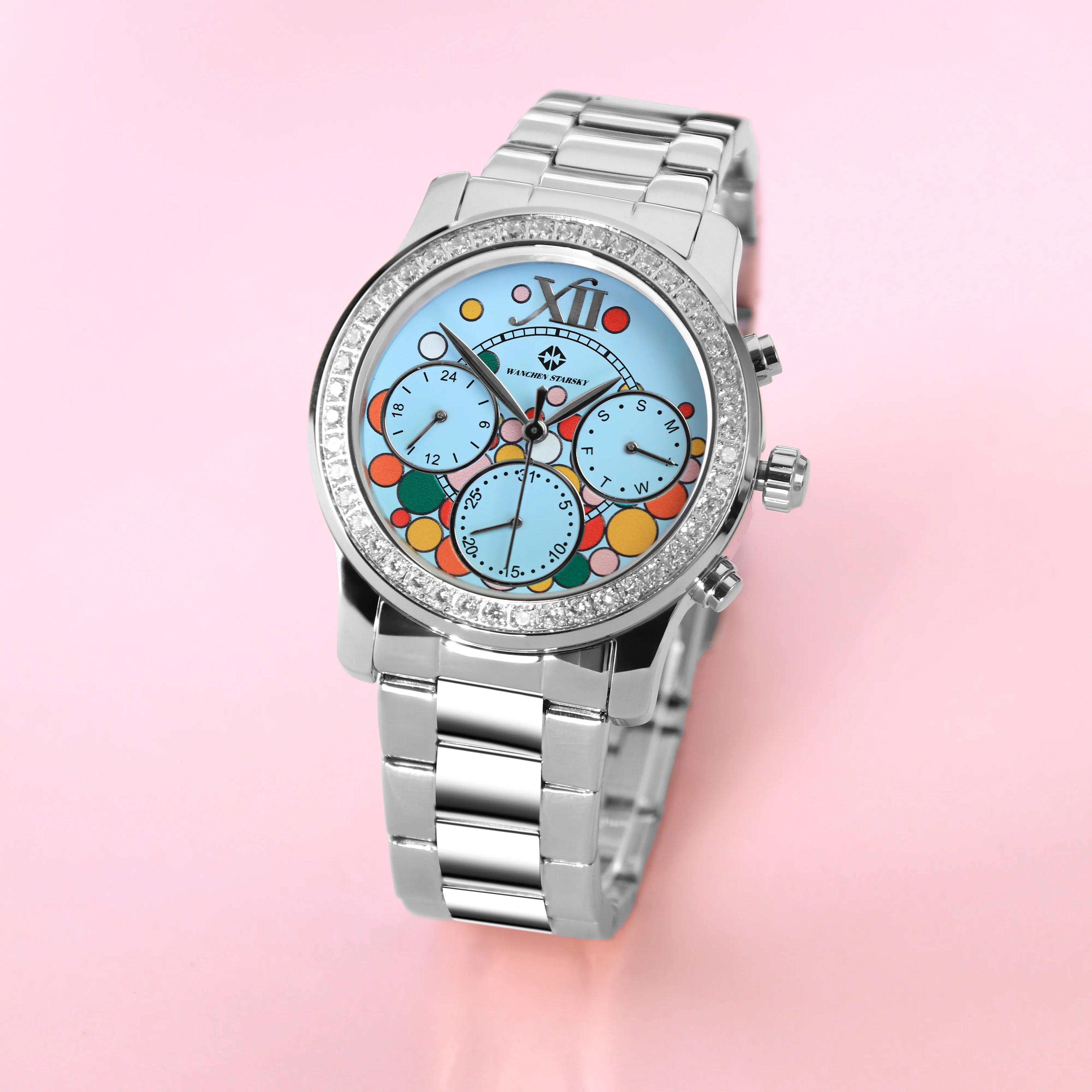 Montre-bracelet étanche unisexe WANCHEN STARSKY pour couple étudiant