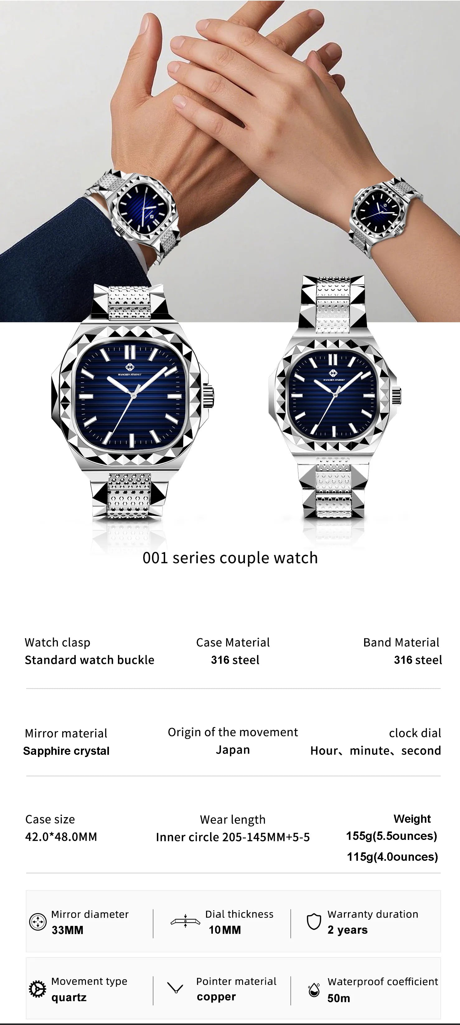 WANCHEN STARSKY Couples Fashion Watch
